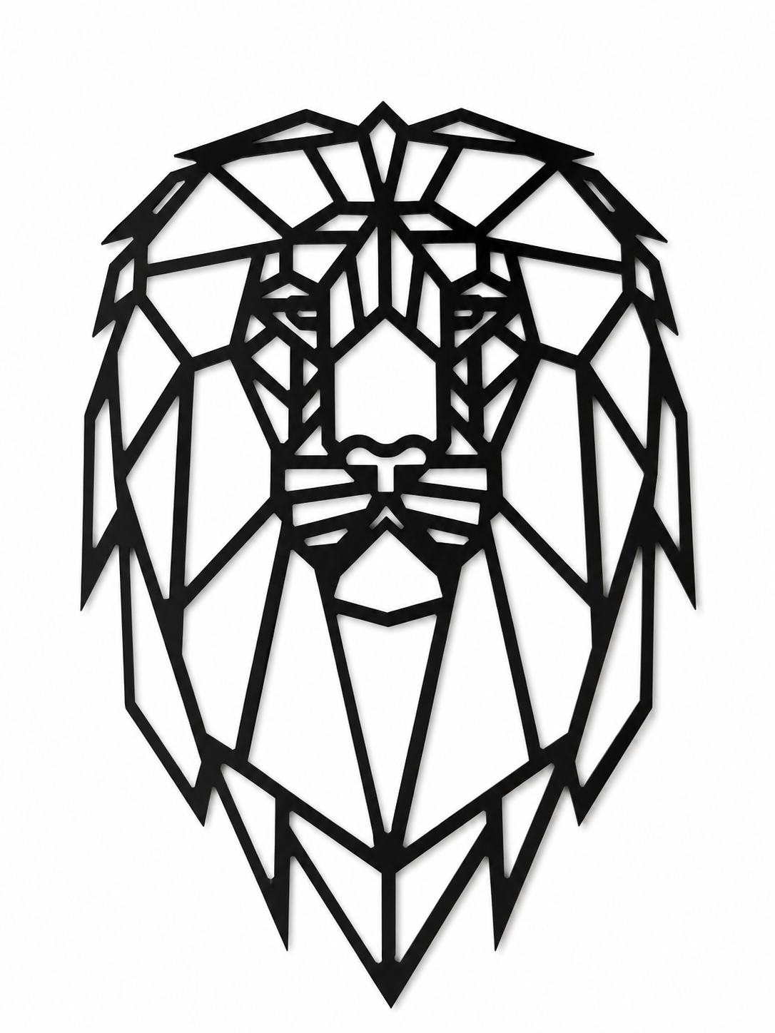 Décoration Murale Lion Géométrique en Métal 40*60cm