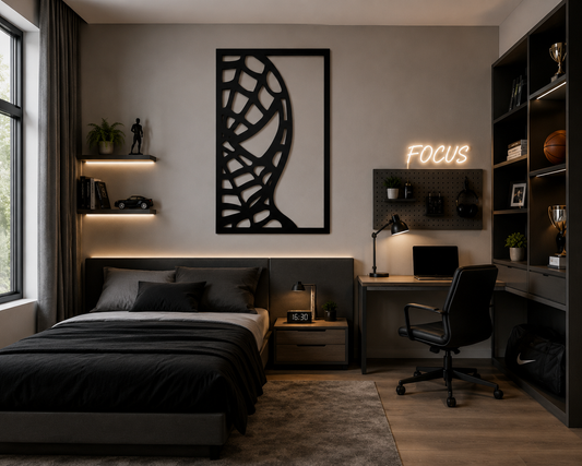 Décoration Murale Abstraite en Métal 60*39cm
