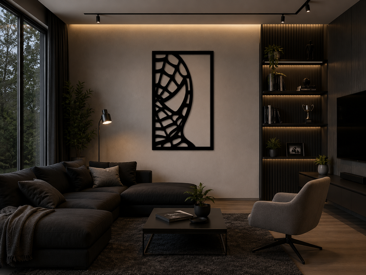Décoration Murale Abstraite en Métal 60*39cm
